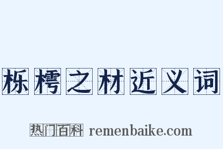 栎樗之材近义词是什么意思的图片